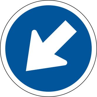 Keep left command sign
